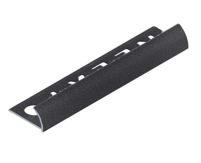 С-профиль для плитки 12 мм алюминиевый NEEXY PV18-42 SBL муар черный 2.7 м