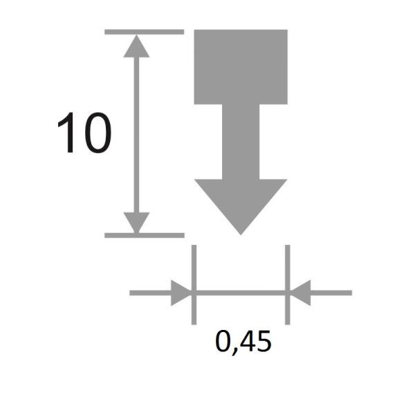 Разделительная вставка из латуни ЛПТ-05 Латунь полированная 2,7 м