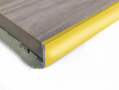 Алюминиевый профиль L-образный 8 мм ПО-Г8 Золото глянец 2,7 м