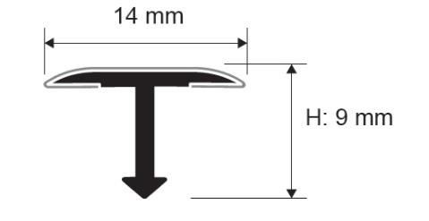 Профиль Т-образный из латуни Progress PCROS 149 Латунь шлифованная 2,7 м