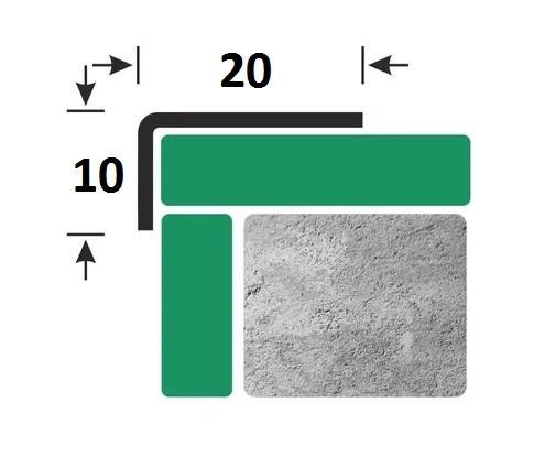 Стальной уголок неравнополочный 10х20 FL 10х20 GP золото полированное 3 м