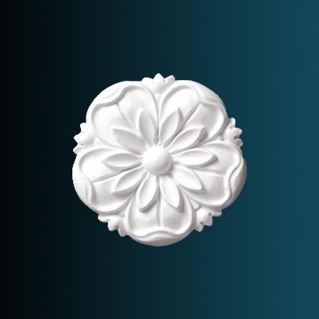 Декоративный орнамент Перфект G2047 150х150х24 мм белый полиуретан