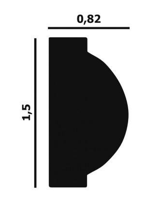 Молдинг Перфект Плюс P52 15х12 мм 2 м белый ударопрочный полимер