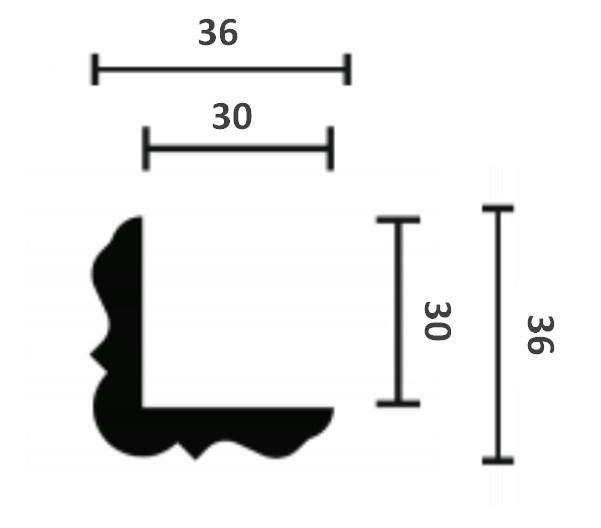 Отделочный уголок с орнаментом NMC Wallstyl WE2 белый 36х36 мм 200 см