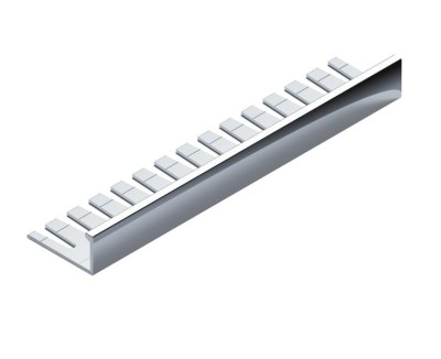 L-профиль гибкий 10 мм алюминиевый  NEEXY PV05-03 BS серебро блестящее 2.7 м