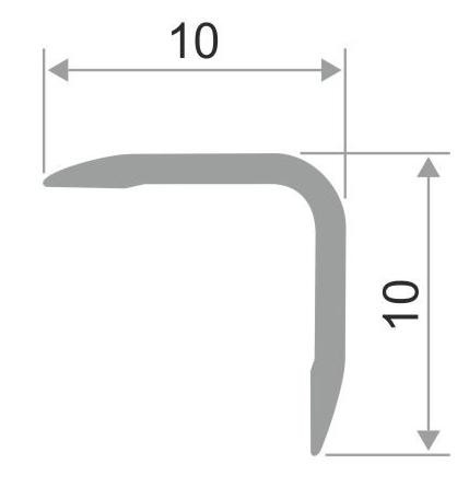 Алюминиевый уголок 10х10 мм ПН-10х10 Золото матовое 2,7 м