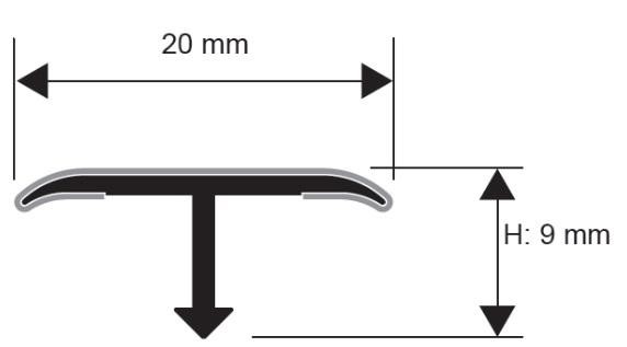Профиль Т-образный из латуни Progress PCROS 209 Латунь шлифованная 2,7 м