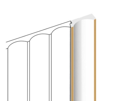 Финишный молдинг для панелей HiWood LF139B W41G белый-бежевый 12х34 мм 2,7 м