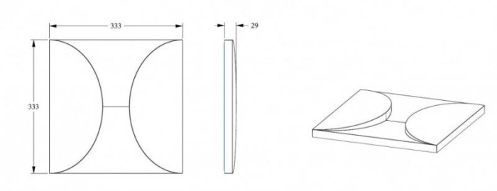 Стеновая панель 3D Orac Decor Purotouch W107 333х333 мм