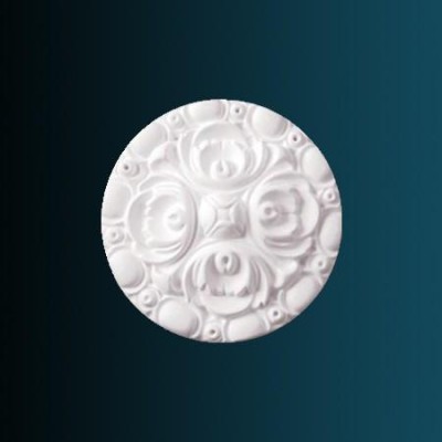 Декоративный орнамент Перфект G2048 130х130х26 мм белый полиуретан
