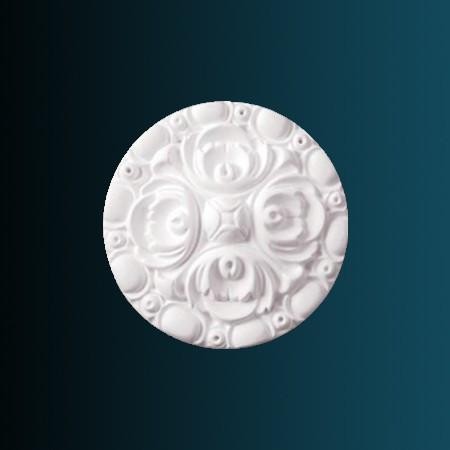 Декоративный орнамент Перфект G2048 130х130х26 мм белый полиуретан