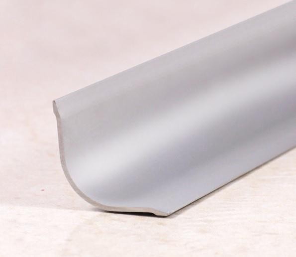 Угловой алюминиевый профиль 20х20 мм округлый ПВ-20х20 Серебро глянец 2,7 м