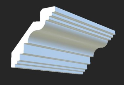 Потолочный плинтус 83х83 мм Hiwood A116 из полистирола 2 м