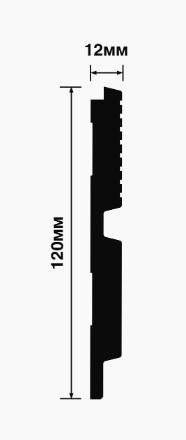 Декоративная панель 120х12 мм Hiwood LV123 W36 под дерево 2,7 м