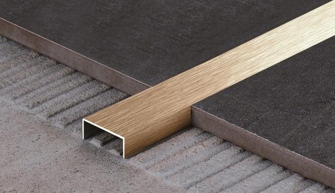 Стальной П-профиль 10х30 FSUP30-RS розовое золото сатинированное 2,7м