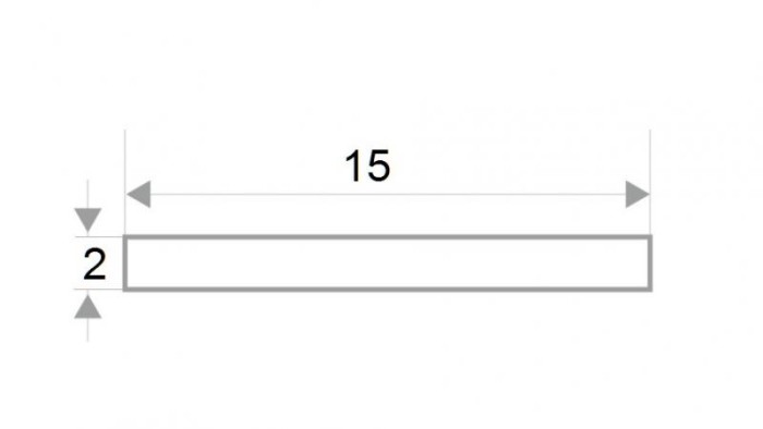 Алюминиевая полоса 15 мм графит муар 2 мм толщина полосы 3м