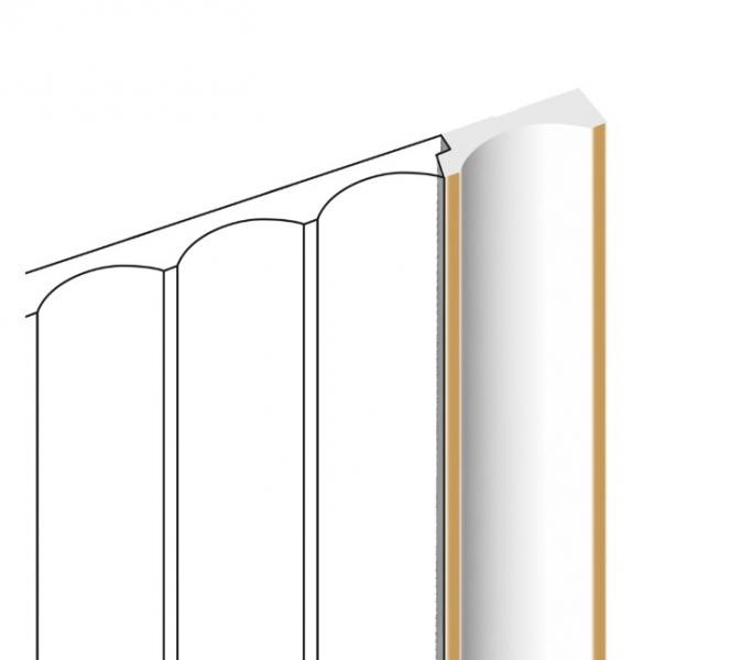 Финишный молдинг для панелей HiWood LF139B W49G белый-бежевый 12х34 мм 2,7 м