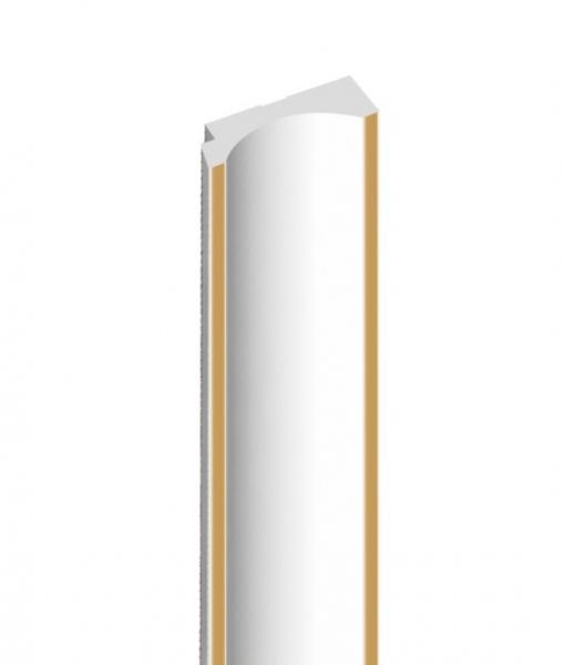 Финишный молдинг для панелей HiWood LF139B W49G белый-бежевый 12х34 мм 2,7 м