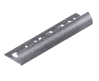 С-профиль для плитки 12 мм алюминиевый NEEXY PV18-45 BBS-D cеребро блестящее браш 2.7 м