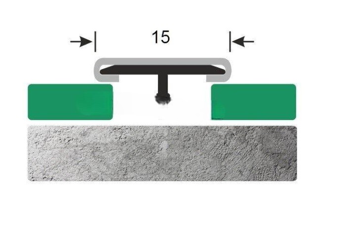 Стальной Т-образный профиль 15 мм ТА-15 полированный 2.7 м