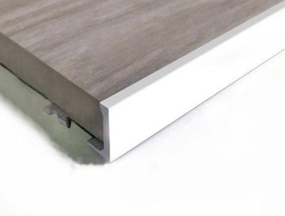 Алюминиевый профиль L-образный 8 мм ПО-Г8 Белый 2,7 м