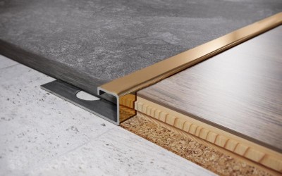 П-образный профиль из нержавеющей стали 12 мм FPF 12 GP Золото полированное 2,7 м