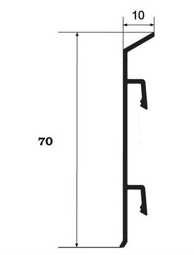 Фурнитура для напольного плинтуса ПТ-70 М окончание (кмп) черный