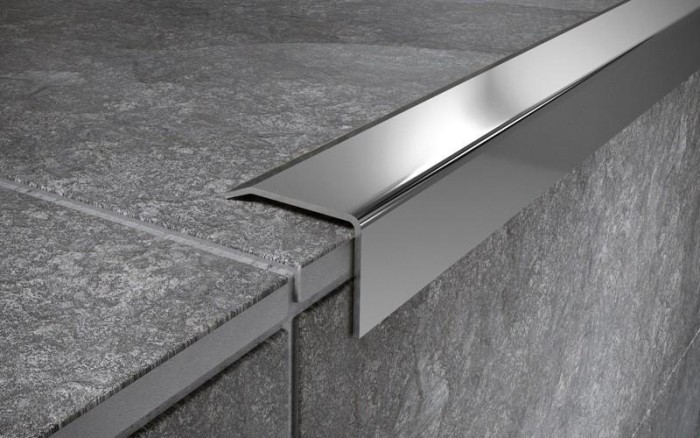 Угловой порог стальной 25x10 мм FC 10 P полированная сталь 2,7 м