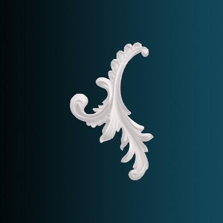 Декоративный орнамент Перфект G2342L 250х150х25 мм белый полиуретан