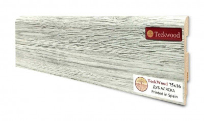 Плинтус для пола 75х16 мм Teckwood Дуб Аляска цветной МДФ 2.15 м