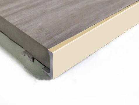 Алюминиевый профиль L-образный 8 мм ПО-Г8 Слоновая кость 2,7 м