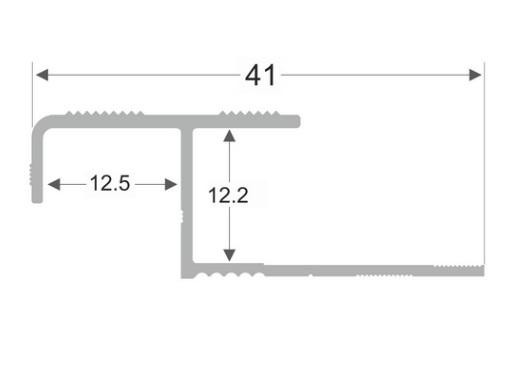 Алюминиевый Z-профиль угловой ПО-183 бронза светлая глянец 2,7 м