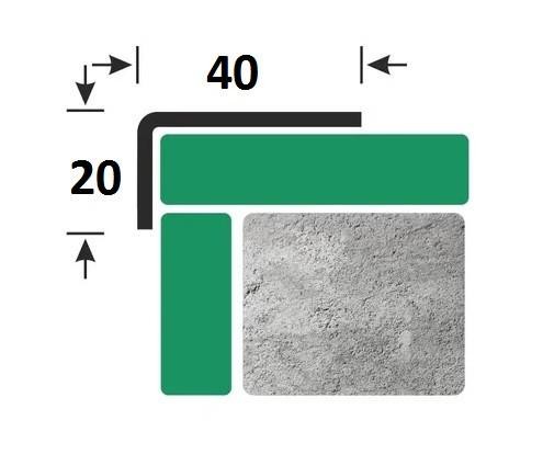 Стальной уголок неравнополочный 20х40 FL 20х40 GP золото полированное 3 м