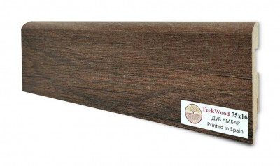 Плинтус для пола 75х16 мм Teckwood Дуб Амбар цветной МДФ 2.15 м