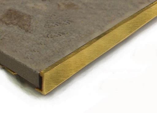 L-образный профиль из латуни 8 мм ЛПО-Г8 Латунь браш 2,7 м