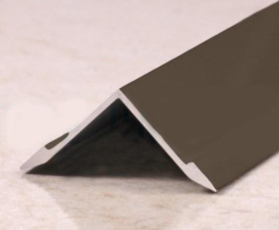 Внутренний угловой порог алюминиевый 21х21 мм ПО-21х21 Бронза глянец 2,7 м