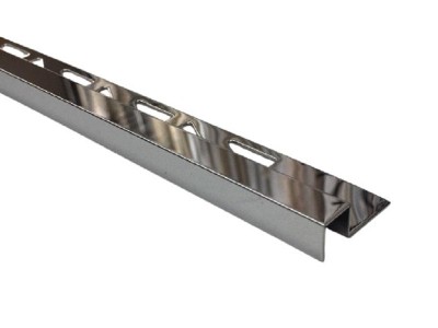 Профиль П-образный из нержавеющейстали 12х12 мм SBP110-12H SG Серебро глянец 2,7 м