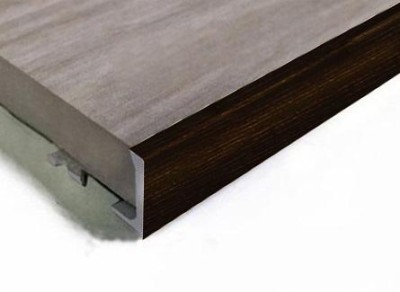 L-образный профиль алюминиевый 10 мм ПО-Г10 Чёрный глянцевый браш 2,7 м