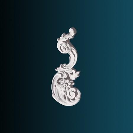 Декоративный орнамент Перфект G2343L 315х142х35 мм белый полиуретан