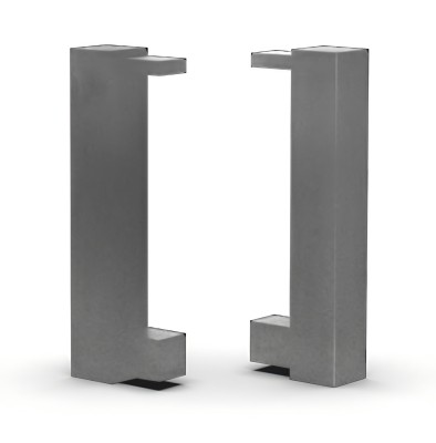 Комплект заглушек для плинтуса (пара левая+правая) 80 мм Мега-Трейд 9142з серебро