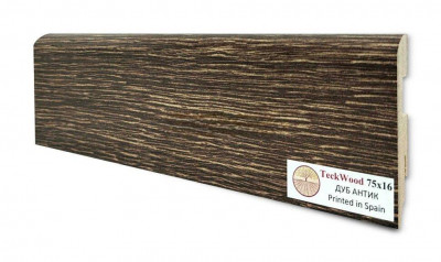 Плинтус для пола 75х16 мм Teckwood Дуб Антик цветной МДФ 2.15 м