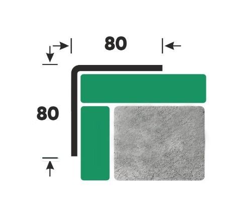 Уголок из нержавеющей стали 80х80 FL80P Сталь полированная 3 м