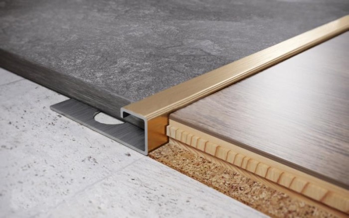 П-образный профиль из нержавеющей стали 15 мм FPF 15 GM Золото сатинированное 2,7 м