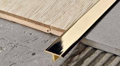 Латунный Т-профиль Yakamoz ЛТ-15 латунь полированная 2,7 м