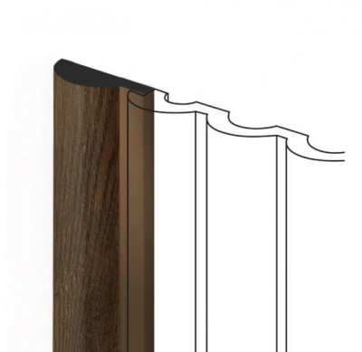 Финишный молдинг для панелей HiWood LF140A BR489G под дерево 12х36 мм 2,7 м