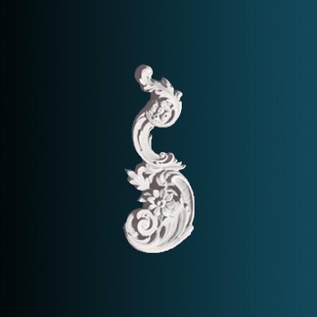 Декоративный орнамент Перфект G2343R 315х142х35 мм белый полиуретан