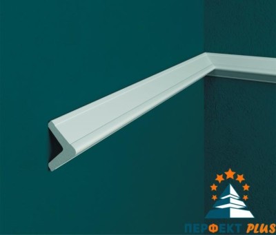 Потолочный плинтус Перфект Плюс P11 20 мм 2 м белый ударопрочный полимер