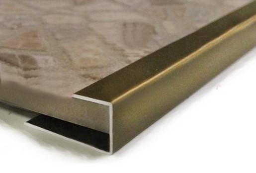 Профиль алюминиевый П-образный ПО-П10 Бронза глянец 2,7 м