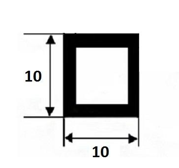 Алюминиевый пруток квадратный 10х10 мм 3 м