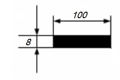 Алюминиевая полоса 8х100 мм 3 м